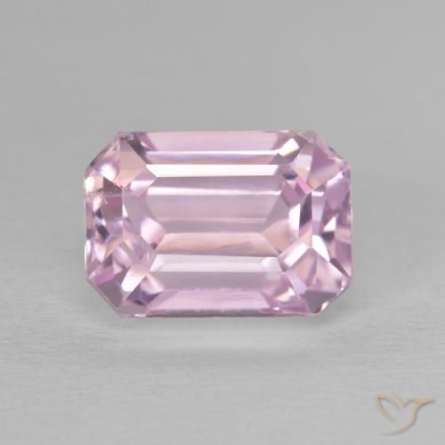 4.73ct Naturel Rose bubblegum très clair Kunzite, Taille émeraude, VVS-VS
