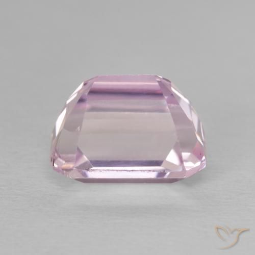 Kunzite Rose bubblegum très clair naturelle Octogone / coupe Émeraude, 4.73 ct, VVS-VS