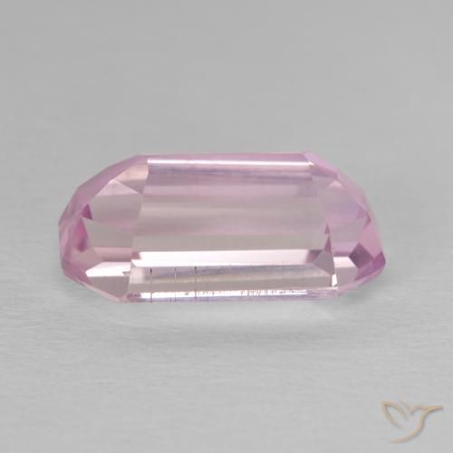Kunzite Rose pourpre royal très clair naturelle Octogone / coupe Émeraude, 6.47 ct, VVS-VS