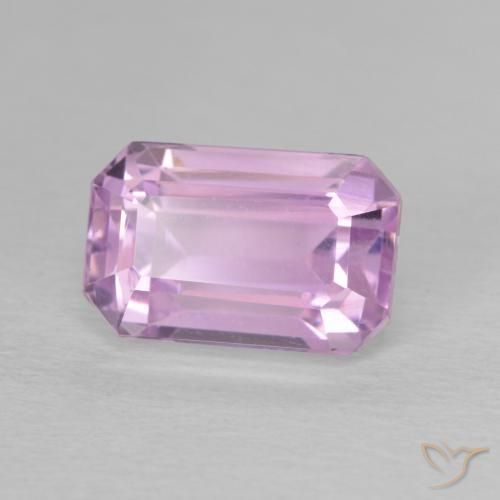 Kunzite Rose moyen naturelle Octogone / coupe Émeraude, 4.05 ct, VVS-VS