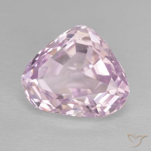 Kunzite Rose Pourpre naturelle En forme de poire, 8.37 ct, VVS-VS