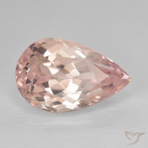 Kunzite Rose moyen naturelle En forme de poire, 11.21 ct, VVS-VS