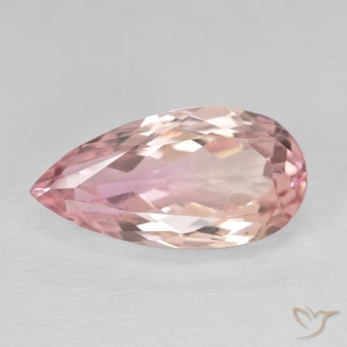 11.50ct Naturel Orange rose Kunzite, En forme de poire, VVS-VS