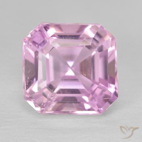 8.13ct Naturel Rose clair Kunzite, Taille émeraude, VS