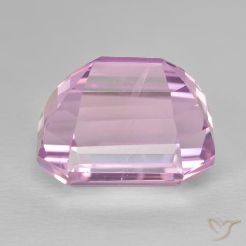 Kunzite Rose pourpre royal léger naturelle Octogone / coupe Émeraude, 17.67 ct, VS