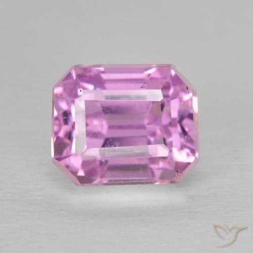2.49ct Naturel Rose clair Kunzite, Taille émeraude, VS