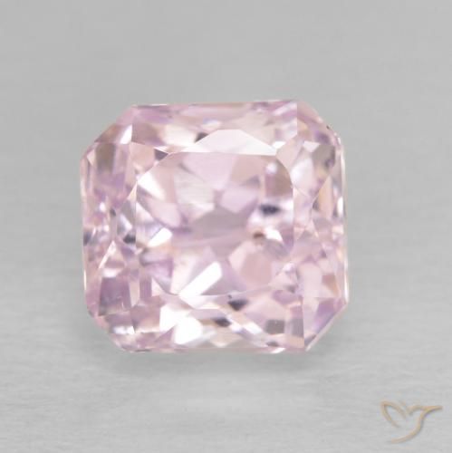 2.48ct Naturel Rose clair Kunzite, Taille émeraude, VS