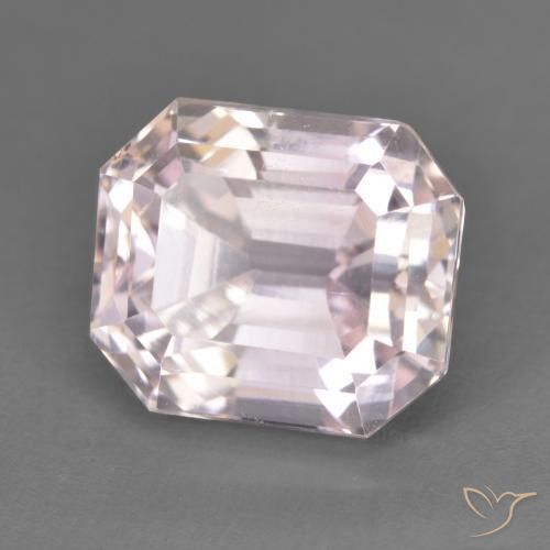 Kunzite Flamant rose naturelle Octogone / coupe Émeraude, 5.69 ct, VS