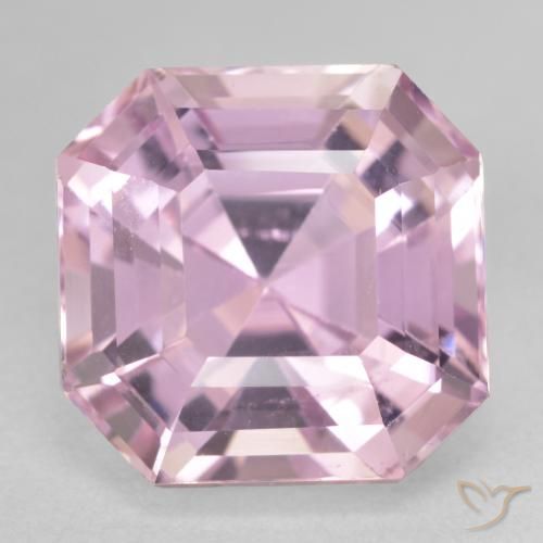 12.31ct Naturel Rose clair Kunzite, Taille émeraude, VS