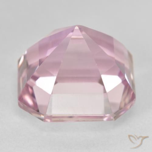 Kunzite Rose clair naturelle Octogone / coupe Émeraude, 12.31 ct, VS