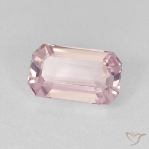 Kunzite Rose léger naturelle Octogone / coupe Émeraude, 2.53 ct, VS