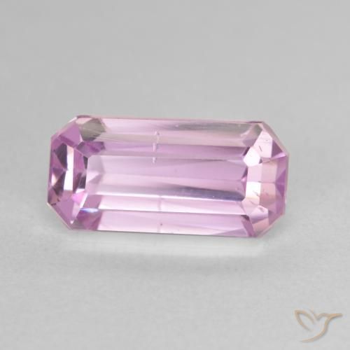 Kunzite Rose bubblegum naturelle Octogone / coupe Émeraude, 3.79 ct, VS