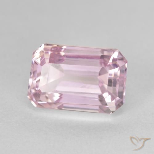 Kunzite Rose clair naturelle Octogone / coupe Émeraude, 6.66 ct, VS