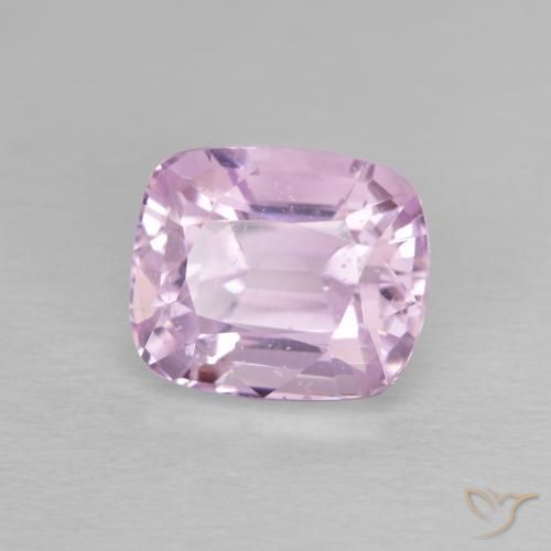 Kunzite Rose pourpre royal léger naturelle Coussin, 4.80 ct, VS