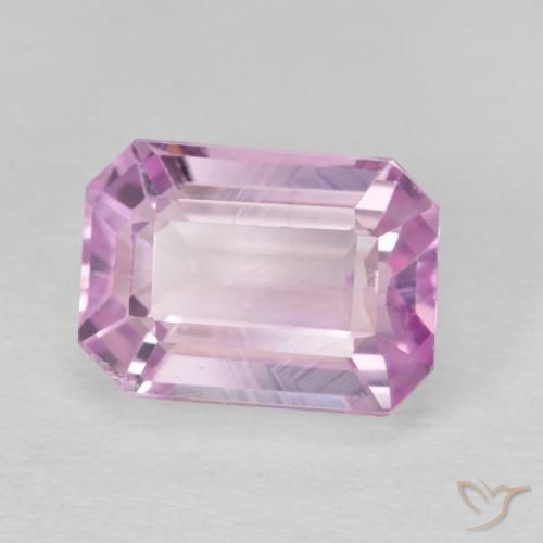 Kunzite Rose moyen naturelle Octogone / coupe Émeraude, 7.13 ct, VS