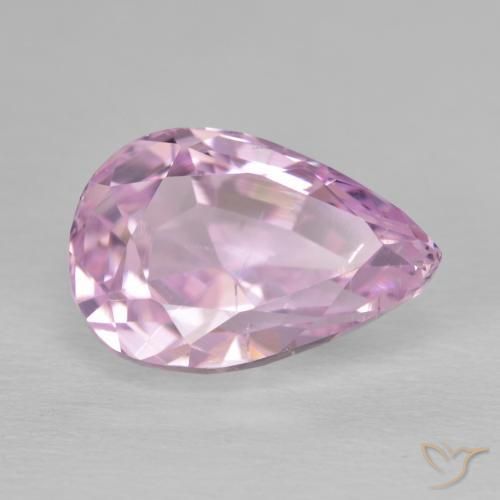Kunzite Rose moyen naturelle En forme de poire, 8.05 ct, VS