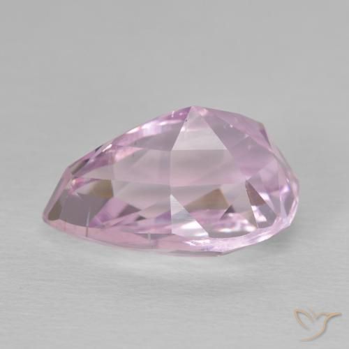 Kunzite Rose moyen naturelle En forme de poire, 8.05 ct, VS