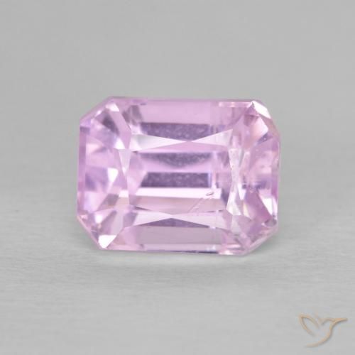 3.43ct Naturel Rose pourpre léger Kunzite, Taille émeraude, VS