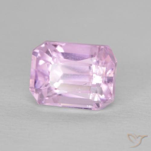 Kunzite Rose pourpre léger naturelle Octogone / coupe Émeraude, 3.43 ct, VS