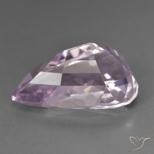 Kunzite Rose Pourpre naturelle En forme de poire, 16.56 ct, VVS-VS