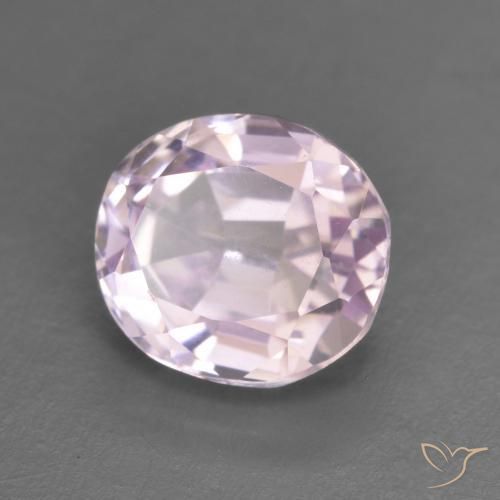 Kunzite Rose très clair naturelle ovale, 2.62 ct, VVS-VS
