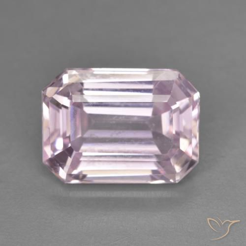 5.78ct Naturel Ton rose très clair Kunzite, Taille émeraude, VVS-VS