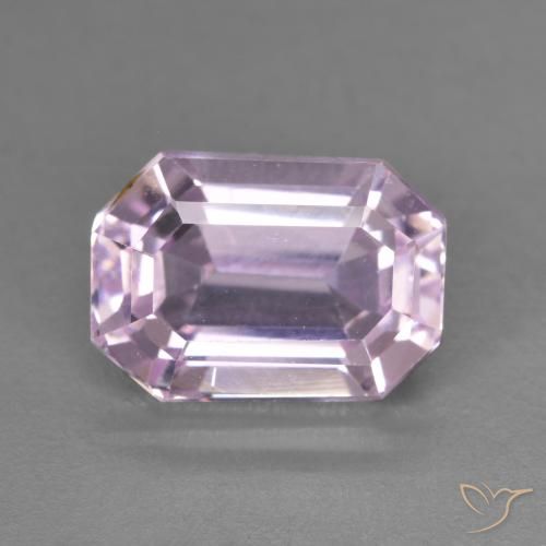4.66ct Naturel Rose Pourpre Kunzite, Taille émeraude, VS