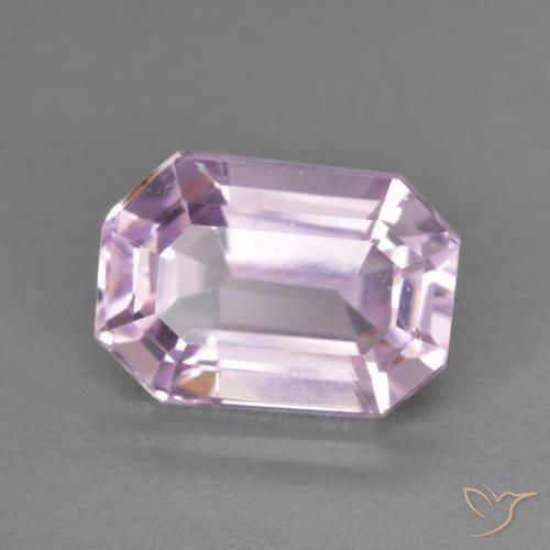 Kunzite Rose Pourpre naturelle Octogone / coupe Émeraude, 4.66 ct, VS