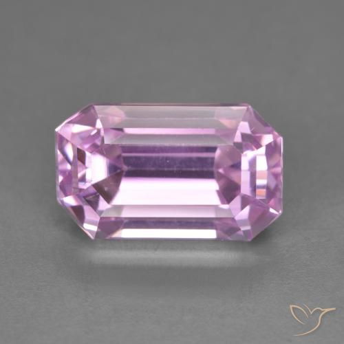 7.43ct Naturel Rose pourpre royal Kunzite, Taille émeraude, VVS-VS