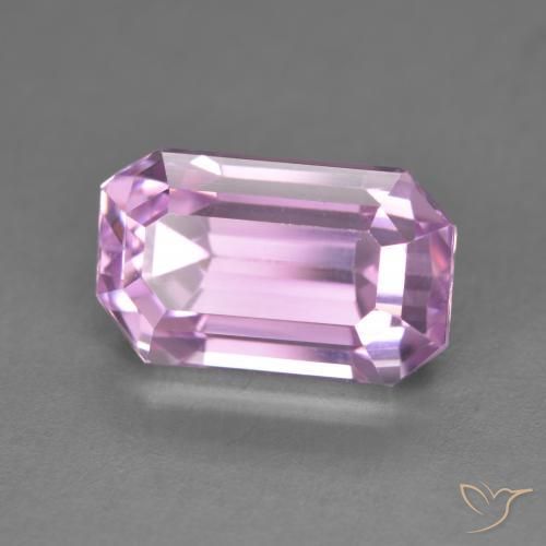 Kunzite Rose pourpre royal naturelle Octogone / coupe Émeraude, 7.43 ct, VVS-VS