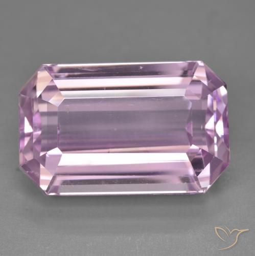 22.43ct Naturel Rose moyen Kunzite, Taille émeraude, VVS-VS