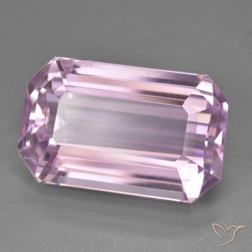Kunzite Rose moyen naturelle Octogone / coupe Émeraude, 22.43 ct, VVS-VS