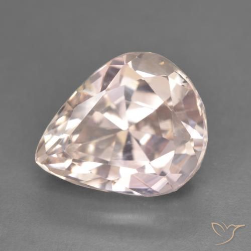8.23ct Naturel Flamant rose Kunzite, En forme de poire, VVS-VS
