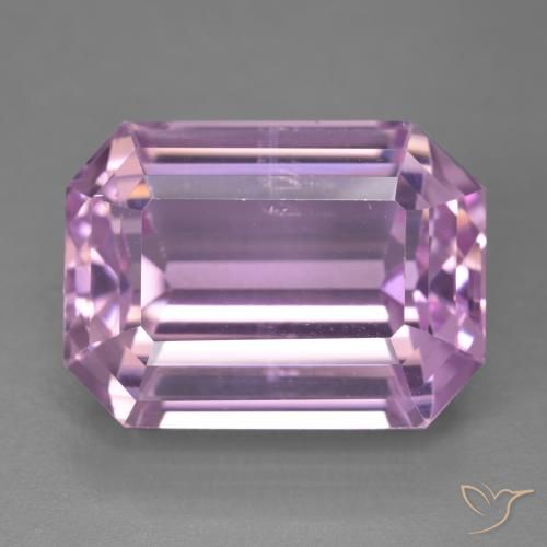 21.73ct Naturel Rose très clair Kunzite, Taille émeraude, VVS-VS