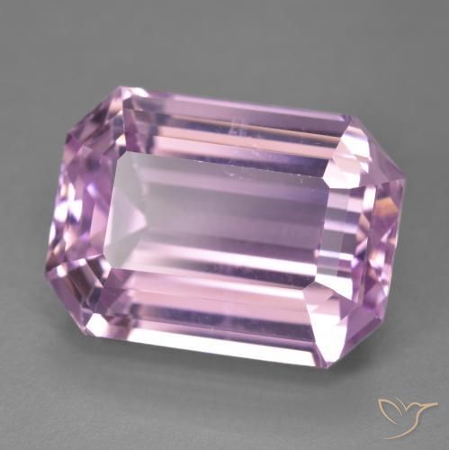 Kunzite Rose très clair naturelle Octogone / coupe Émeraude, 21.73 ct, VVS-VS