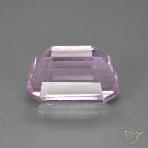 Kunzite Rose pourpre royal très clair naturelle Octogone / coupe Émeraude, 6.48 ct, VS
