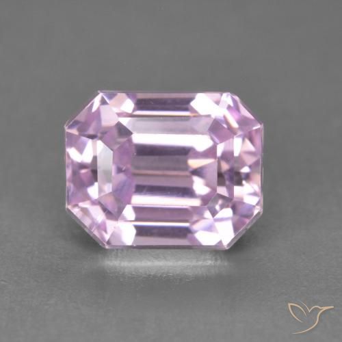 3.41ct Naturel Rose pourpre royal Kunzite, Taille émeraude, VVS