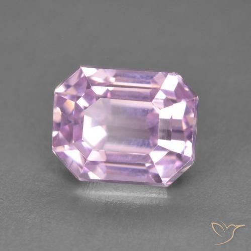 Kunzite Rose pourpre royal naturelle Octogone / coupe Émeraude, 3.41 ct, VVS