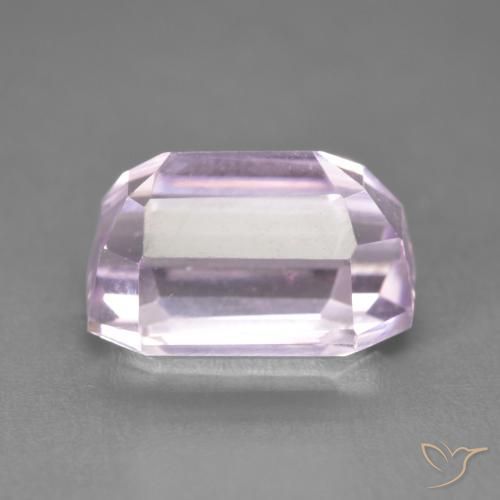 Kunzite Medium Light-Pink naturelle Octogone / coupe Émeraude, 7.61 ct, VVS