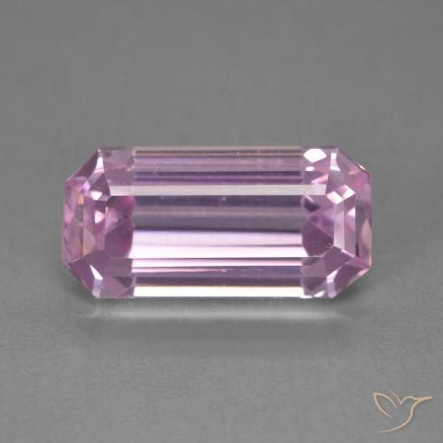 6.19ct Naturel Rose moyen Kunzite, Taille émeraude, VVS