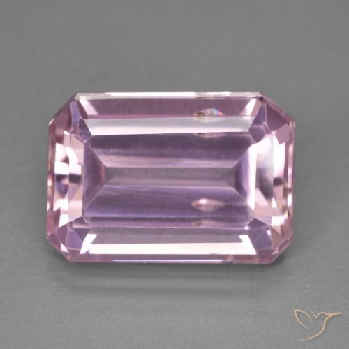 9.85ct Naturel Rose moyen Kunzite, Taille émeraude, VS