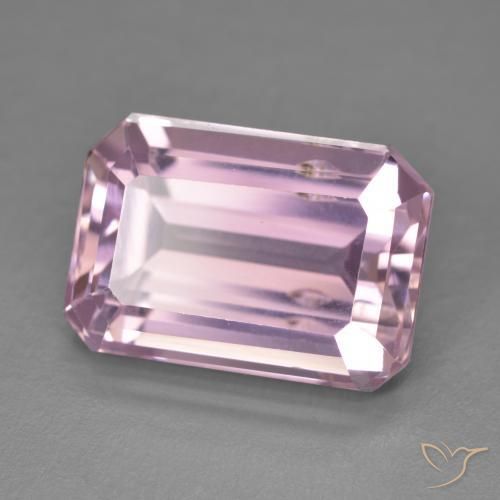 Kunzite Rose moyen naturelle Octogone / coupe Émeraude, 9.85 ct, VS