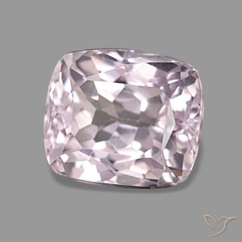 Kunzite rose naturelle coupe coussin, 3,53 ct, VS