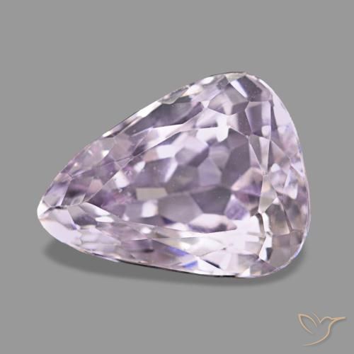 Kunzite rose naturelle en forme de poire, 3,75 ct, VS