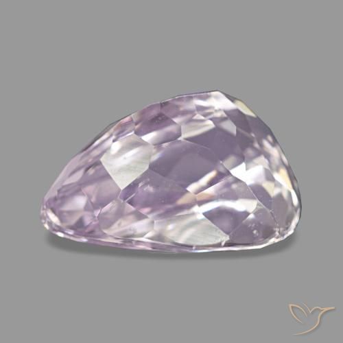 Kunzite rose naturelle en forme de poire, 3,75 ct, VS