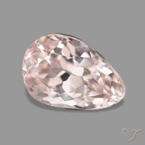 Kunzite rose naturelle en forme de poire, 3,48 ct, VS-SI