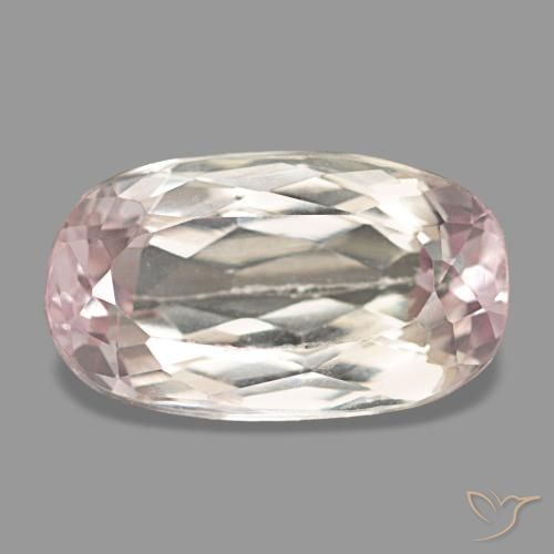 Kunzite rose naturelle coupe ovale, 4,37 ct, VS