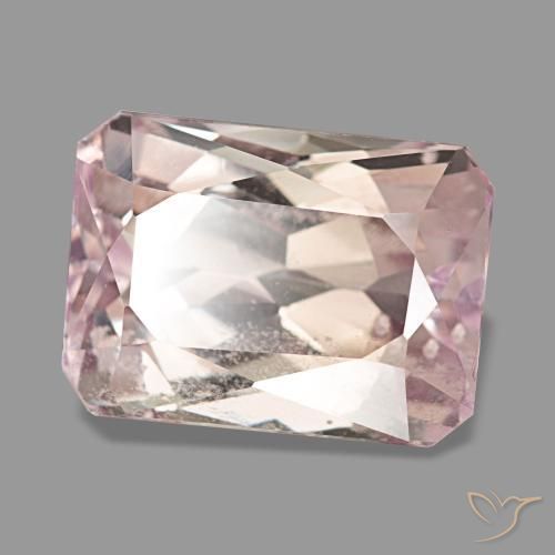 Kunzite rose naturelle taille émeraude, 9,44 ct, VS