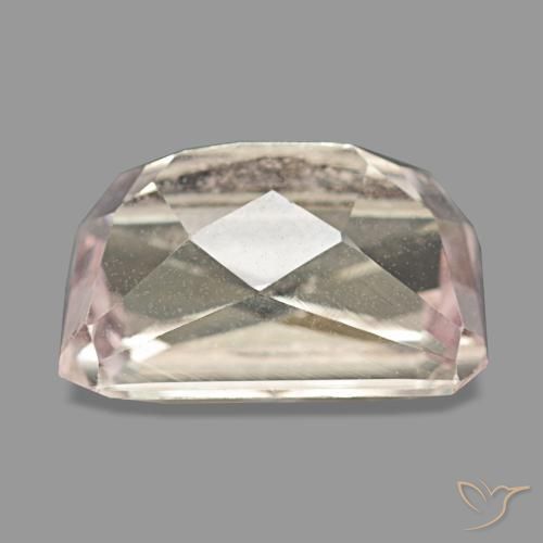 Kunzite rose naturelle taille émeraude, 9,44 ct, VS