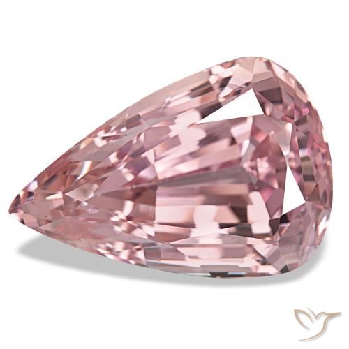 Kunzite rose naturelle en forme de poire, 166,37 ct, VVS